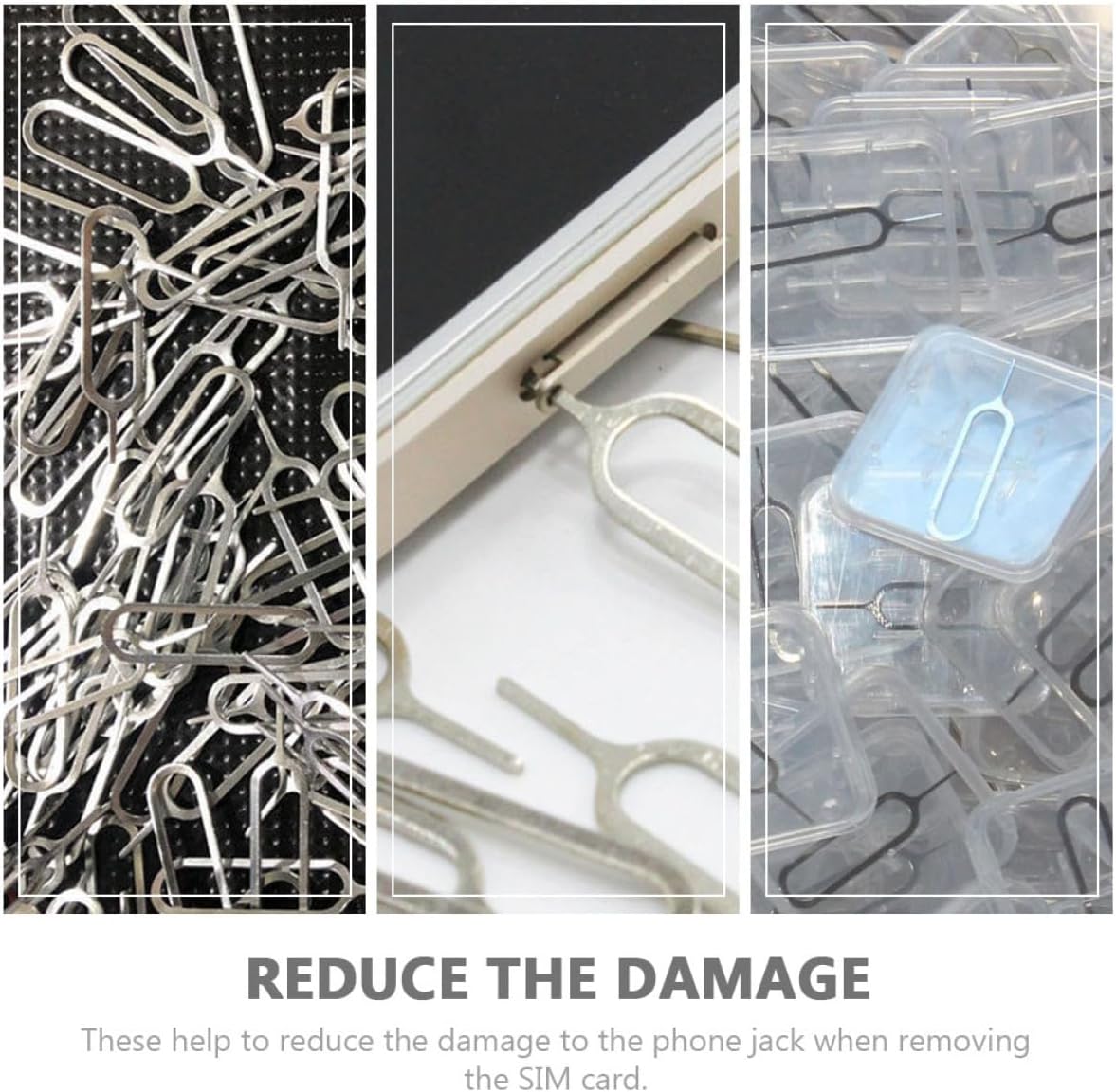 Adorainbow 400pcs Universal Sim Card Ejector Pins for Smartphones, Mobile Phone Sim Tray Removal Tools Compatible