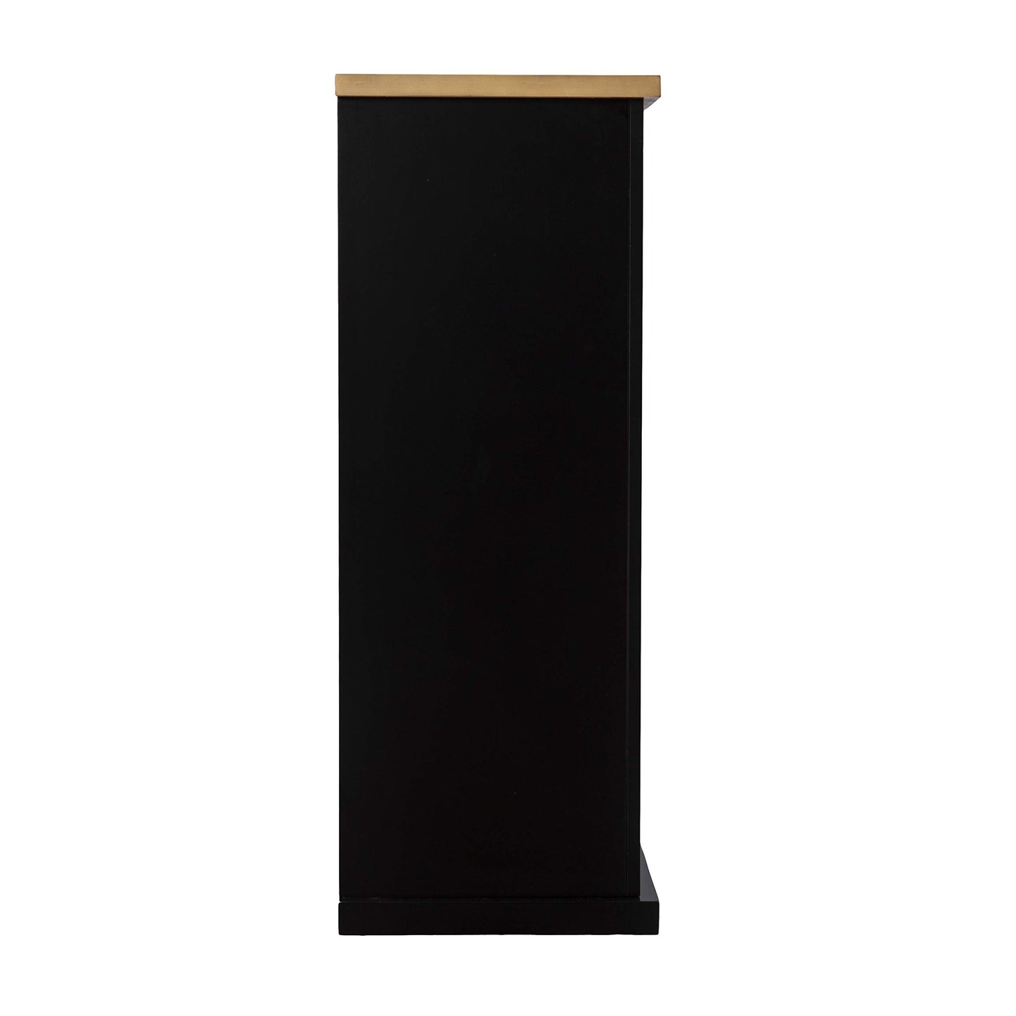 SEI Furniture Cardington Color Changing Fireplace, Black/Natural