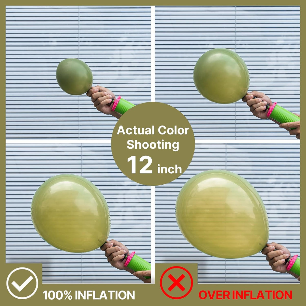 PartyWoo Sage Green Balloons - 152-Piece Latex Balloon Arch Kit for Weddings & Birthdays | Olive Boho Decor