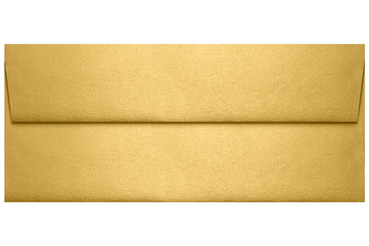 LUXPaper #9 Slimline Invitation Envelopes | Peel & Press | 3 7/8" x 8 7/8" | Gold Metallic | 80lb. Text | 50 Qty
