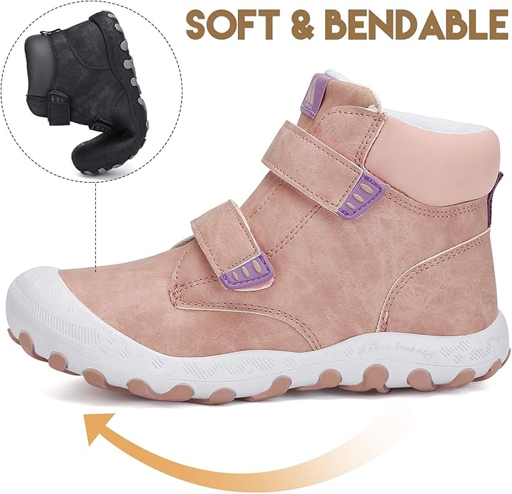 Mishansha Kids Hiking Boots Toddler Girls Boys Hiking Shoes Water-Resistant Anti-Collision Non-Slip Athletic Outdoor Trekking Boots
