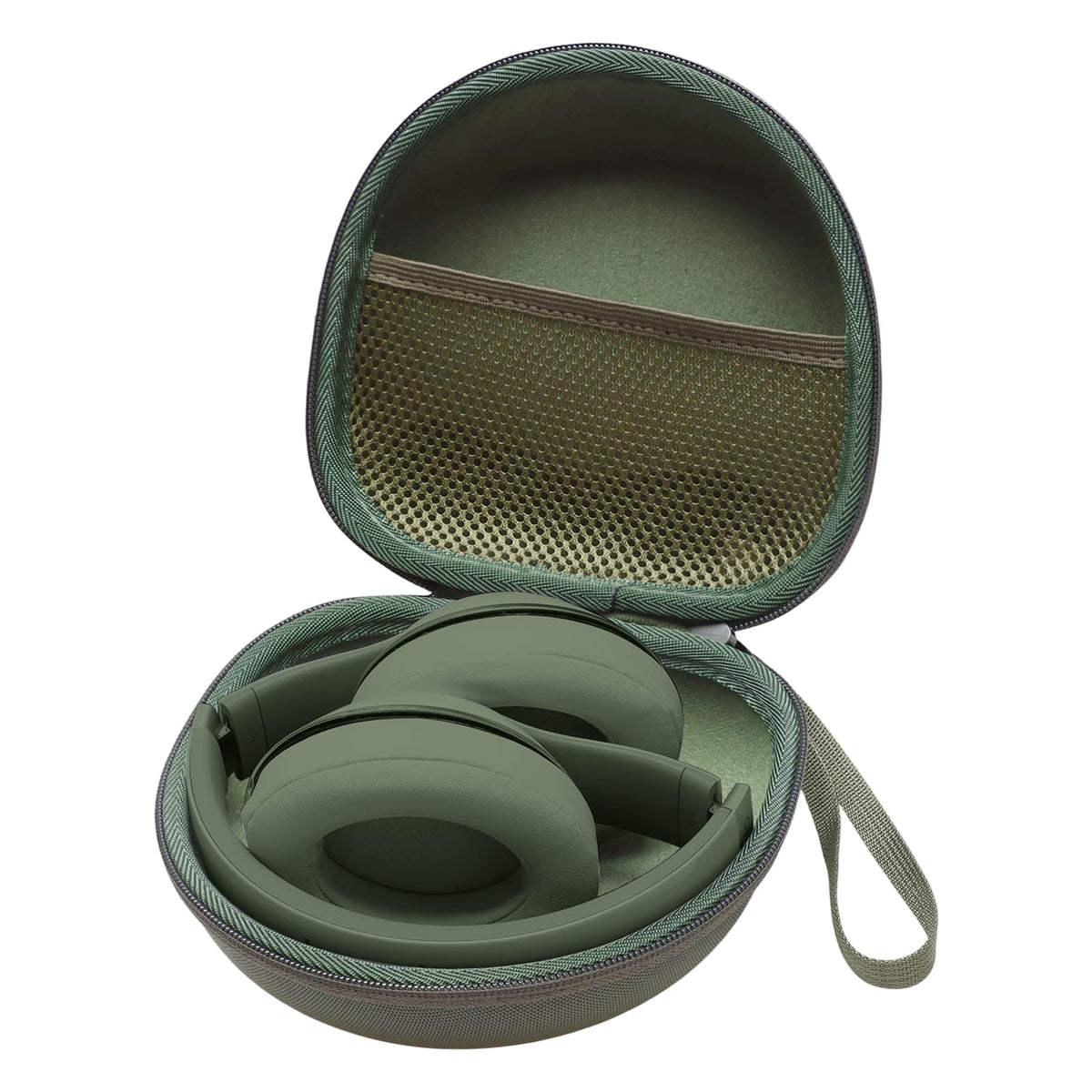 Headphone Headset Case for JLab JBuds Lux ANC/JLab Go Lux ANC/TOZO HT3/Beats/JBL/BERIBES/Picun/KVIDIO Noise Cancelling Over-Ear Foldable Headphone, Dark Green