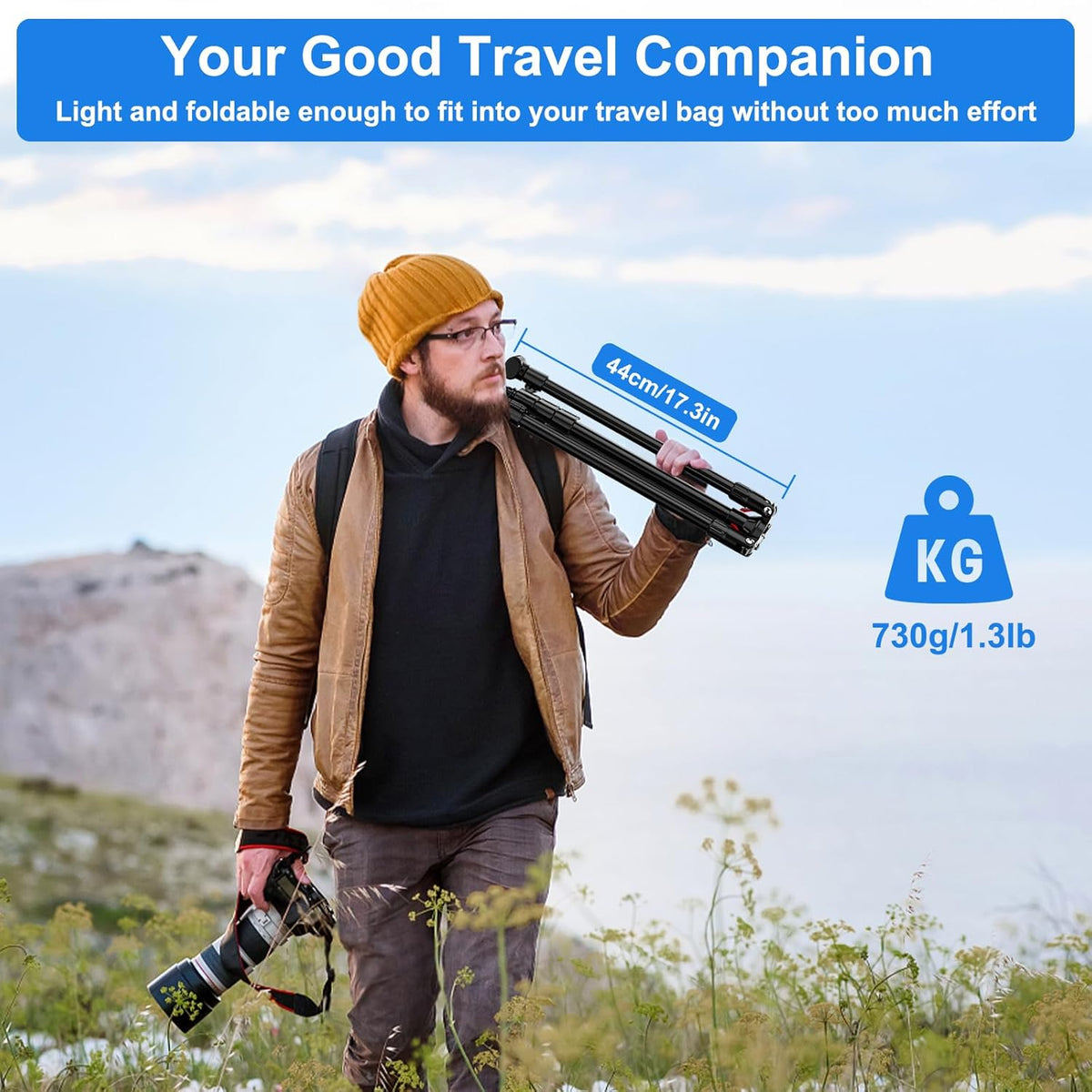 Anautin 6.6ft/2m 13lb/6kg Extendable Light Stand Photography, Light Tripod Stand for Travel, Heavy Duty Studio Lighting