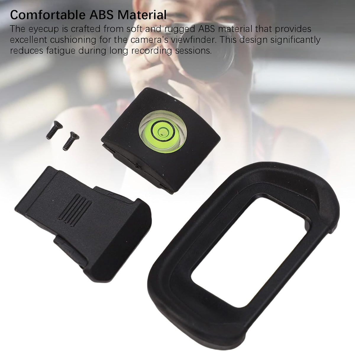 Set, R10 Jonlaki Camera Eyecup Level Hot Shoe Cover Soft ABS Viewfinder Eyecup with Bubble Level and Hot Shoe Cap, Fit