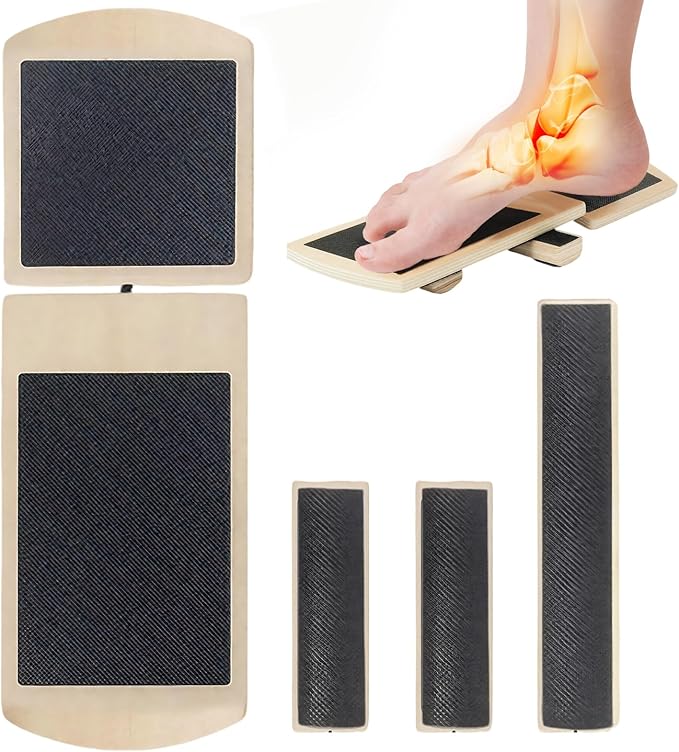 Ankle Balance Board, Ankle Board: Used For Ankle Sprain Recovery,Foot Balance Stability Training and Plantar Fasciitis Relief (Wood Grain Color)
