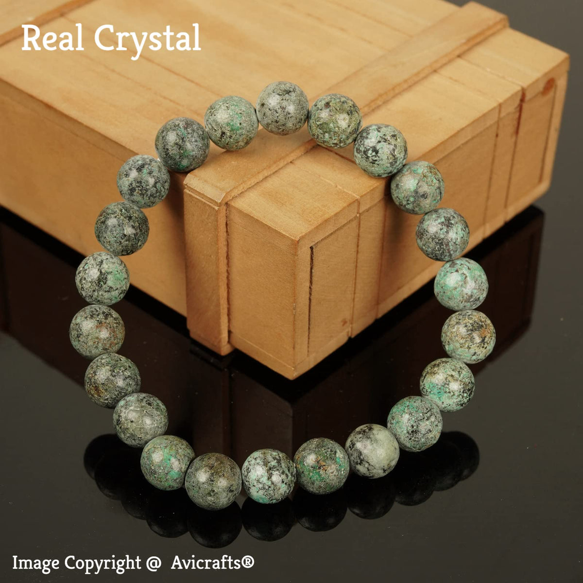 Avicrafts Turquoise Bracelet African Turquoise Jasper for Women Gift for Her Women Men Bracelet Yoga Bracelet
