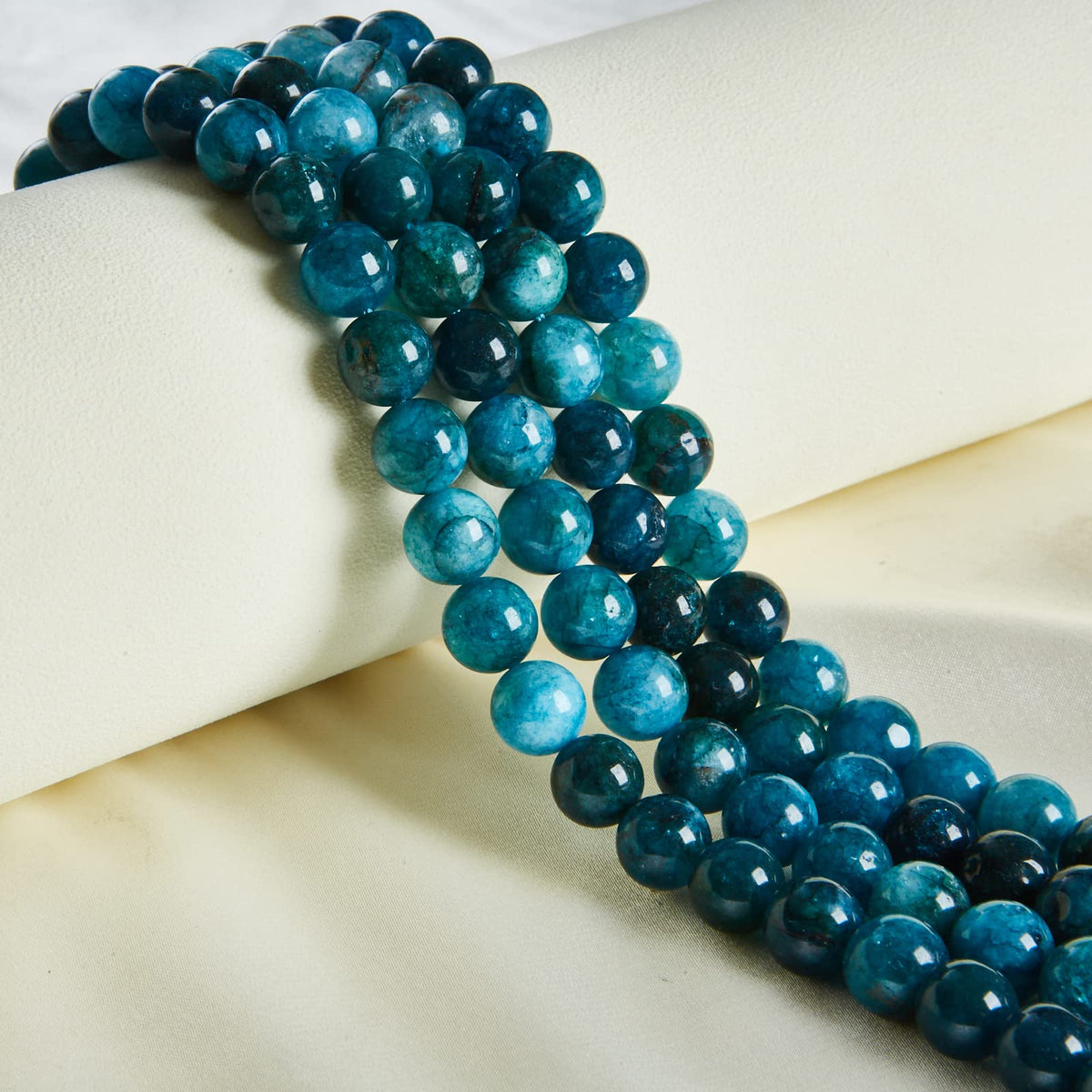 60pcs 6mm Apatite Beads Natural Gemstone Beads Round Loose Beads for Jewelry Making