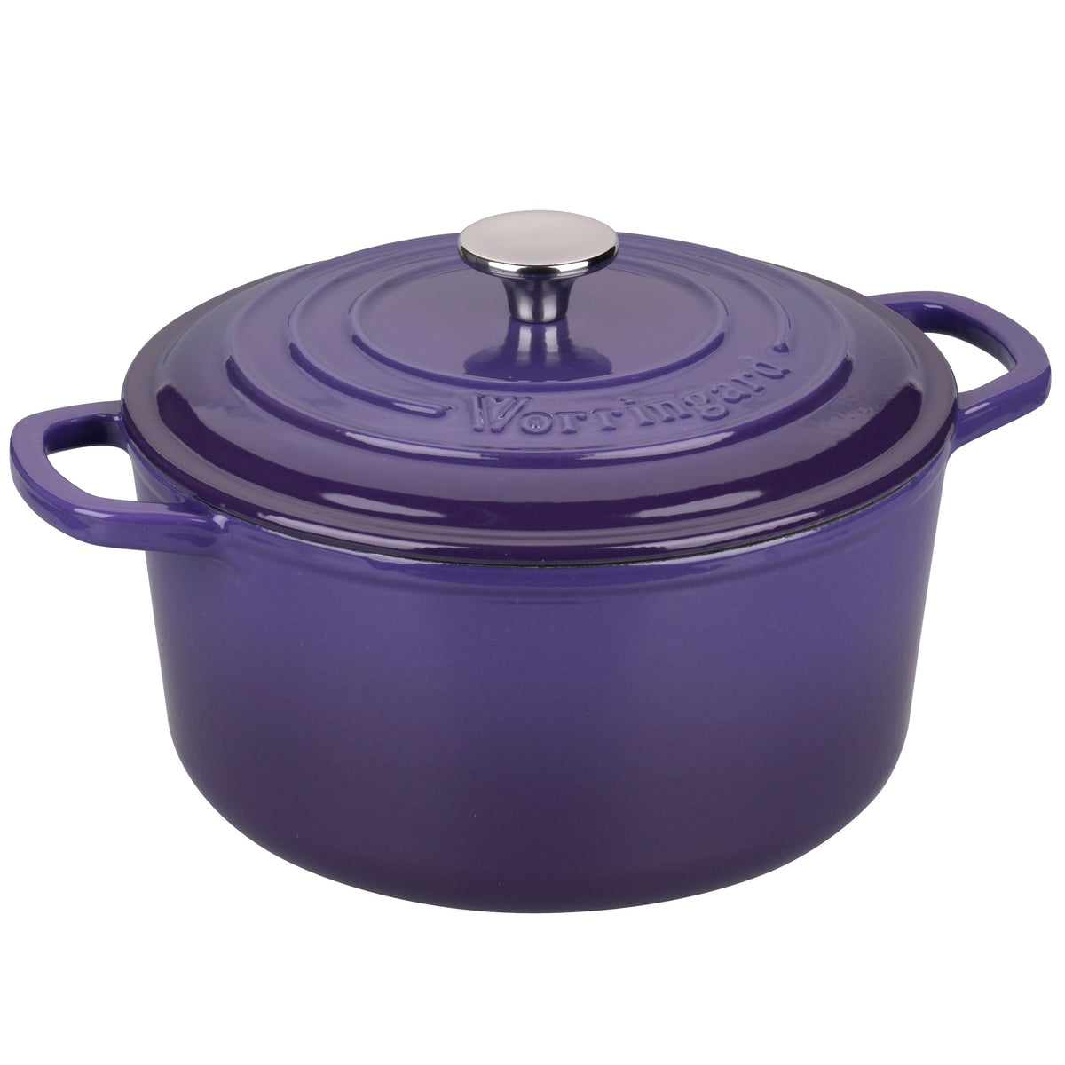 VORRINGARD Enameled Cast Iron Dutch Oven Pot with Lid, for Sourdough Bread Baking, Round Dutch Ovens, 6 Quart, Purple