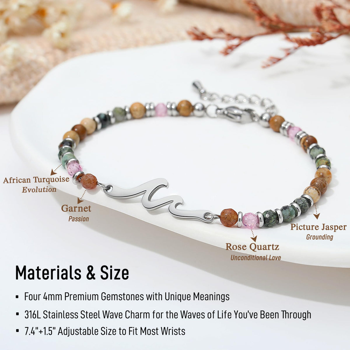 TONY & SANDY 70th Birthday Gifts for Women, Wave Bracelet for Women Jewelry, 70th Birthday Decorations for Her, Unique 70 Year Old Bday Gifts for Woman, Friend, Mom, Wife, Sister, Grandma