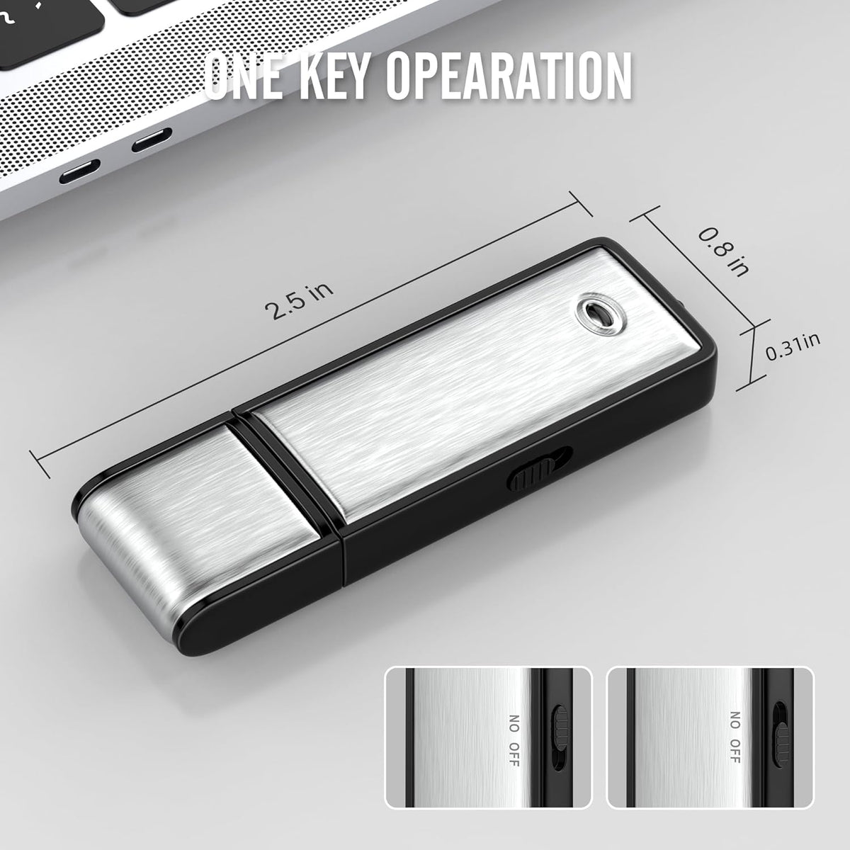 HAKSDOWO 16G 550 Voice Recorder, Digital Audio Recorder with Hours Recording Capacity Noise Reduction USB Recording