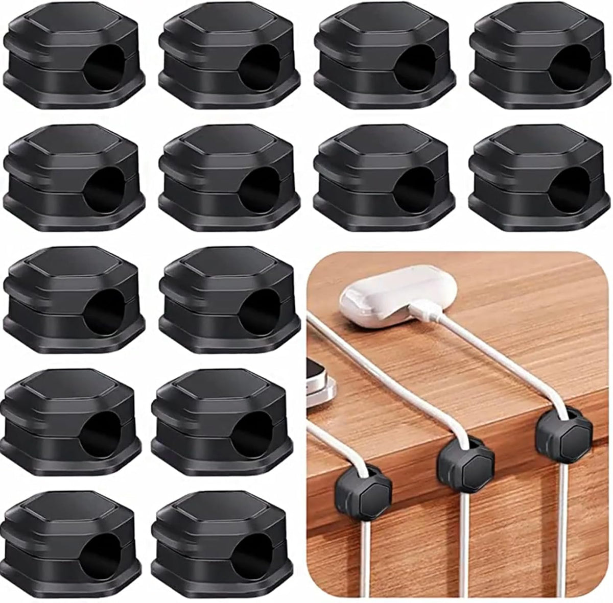 SHYYOULQE Cord Holders for Desk Nightstands and Home Cable Organization Cord Organizers