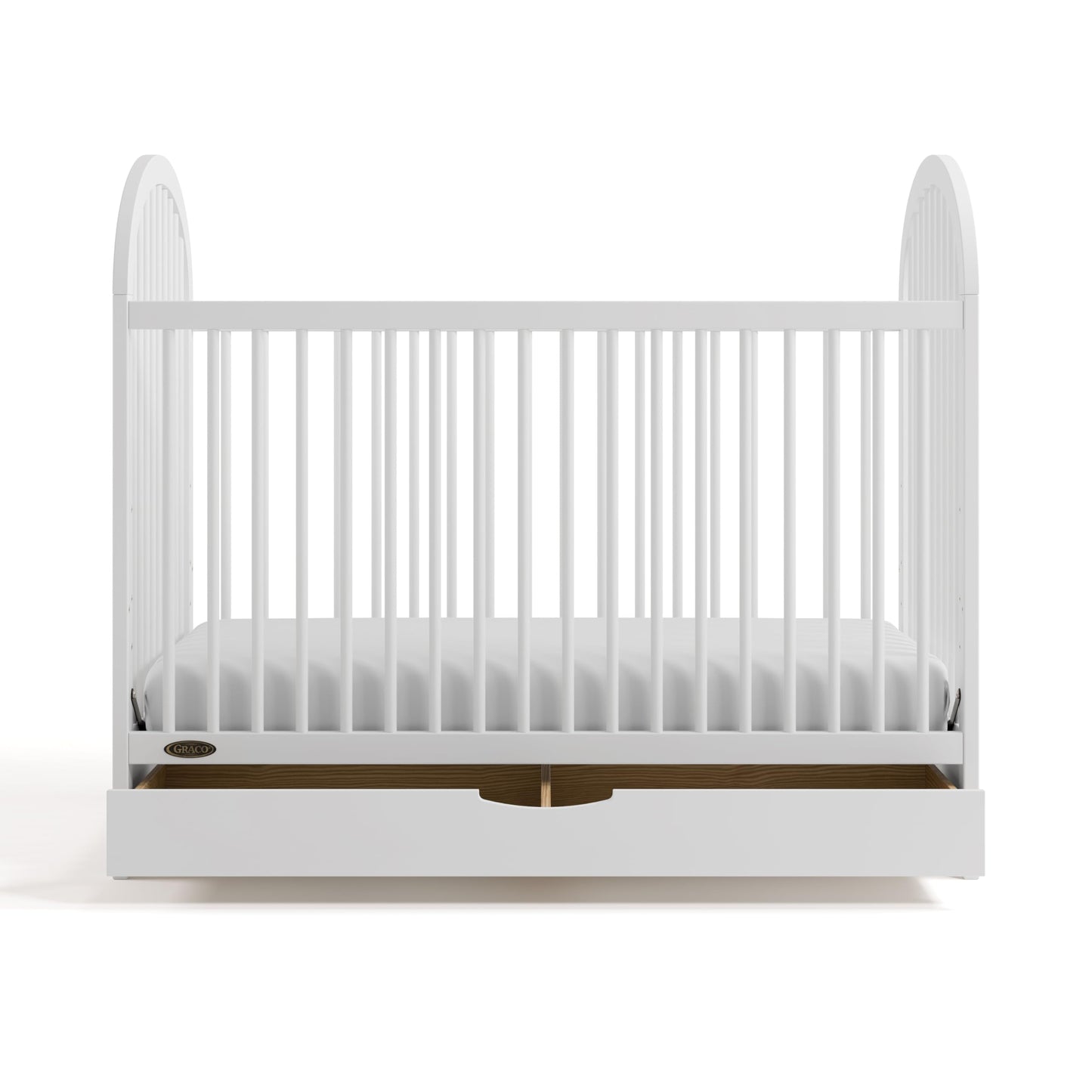 Graco Olivia 3-in-1 Convertible Crib with Drawer – Converts from Baby Crib to Toddler Bed and Daybed, GREENGUARD Gold Certified, Baby Safety Alliance Verified, Easy Assembly (White)