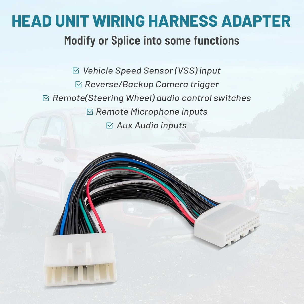 28-Pin 2012-2018 Camry/RAV4/Corolla/4Runner, NuIth Aftermarket Stereo Installation Wire Harness for Toyota Add