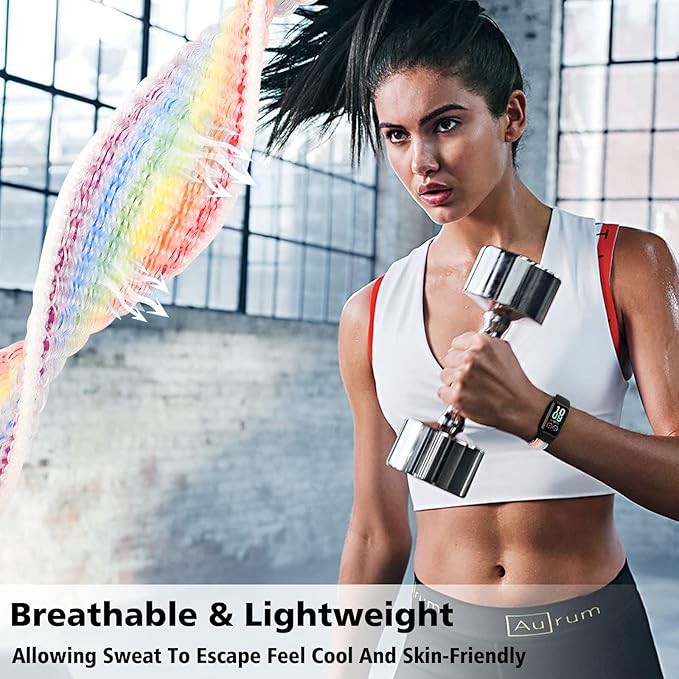 YCHDDER Solo Loop Nylon Bands Compatible with Amazfit Band 7 Straps,Soft Breathable Comfortable Adjustable Colorful Sports Replacement Wristband for Amazfit Band 7 for Men Women