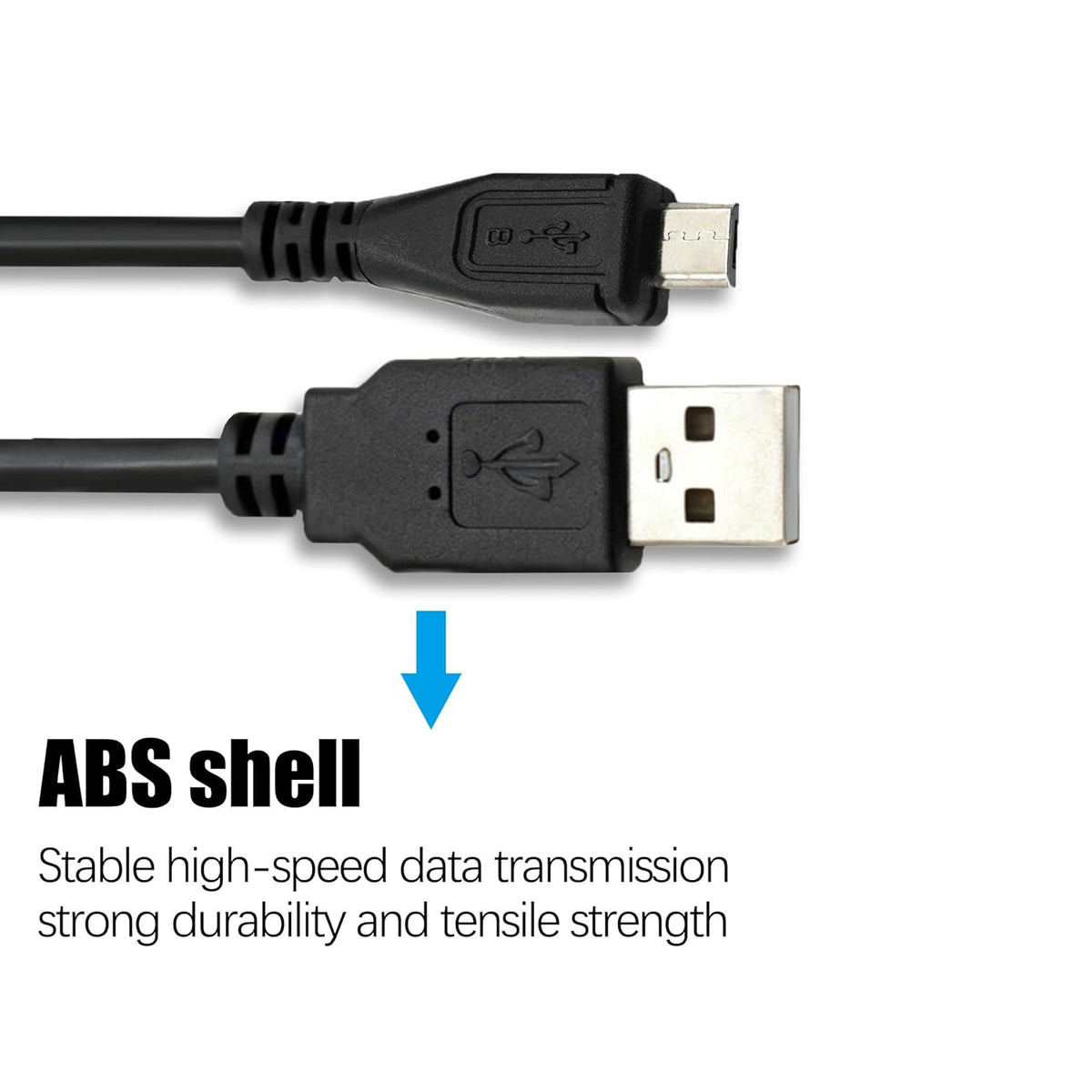 UIGOCLE MP3 3.3 USB-A to Micro USB Charging Cable, Fast Charging Cable, Compatible with Samsung LG Moto Nokia Android