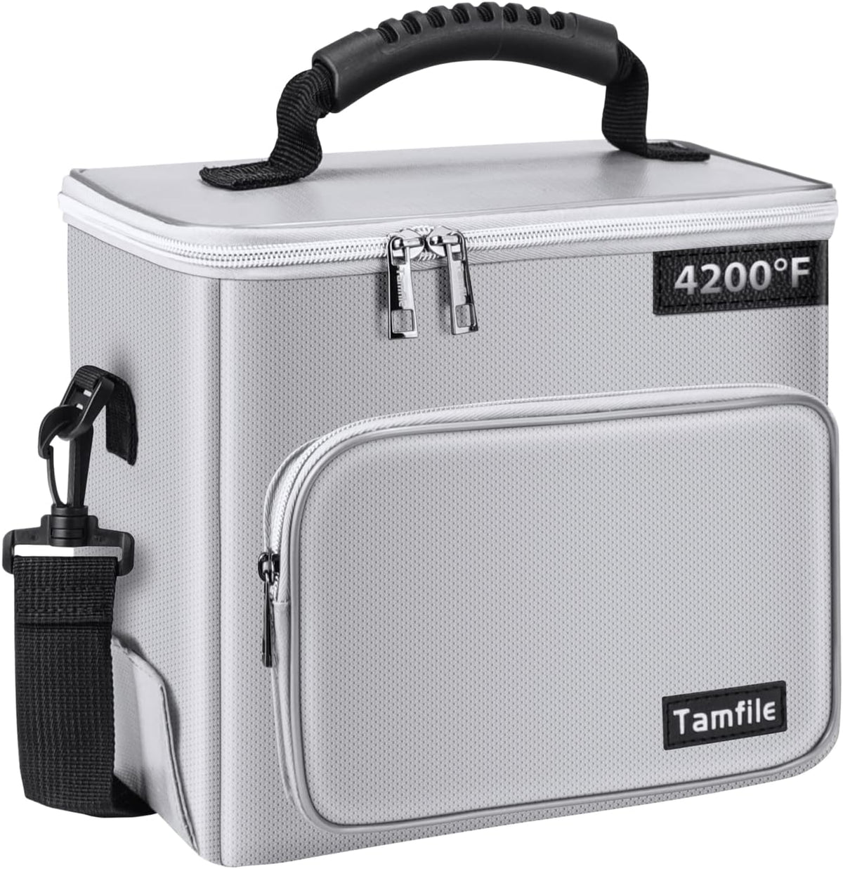 4200F Tamfile Fireproof Lipo Battery Bag with Heat Insulated, Ebike Lipo Bag with Pockets and Shoulder