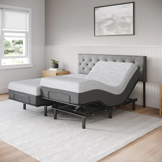 Celestial Sleep Aurora Adjustable Bed Base (Frame Only), Easy Assembly, Head and Foot Lift, Zero Gravity, Memory Positions - Split King