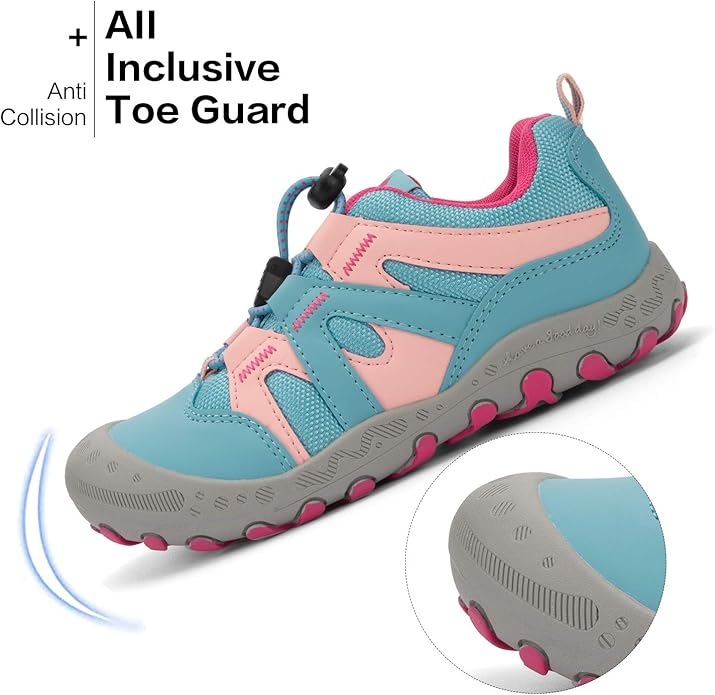 Mishansha Kids Hiking Boots Toddler Girls Boys Hiking Shoes Water-Resistant Anti-Collision Non-Slip Athletic Outdoor Trekking Boots