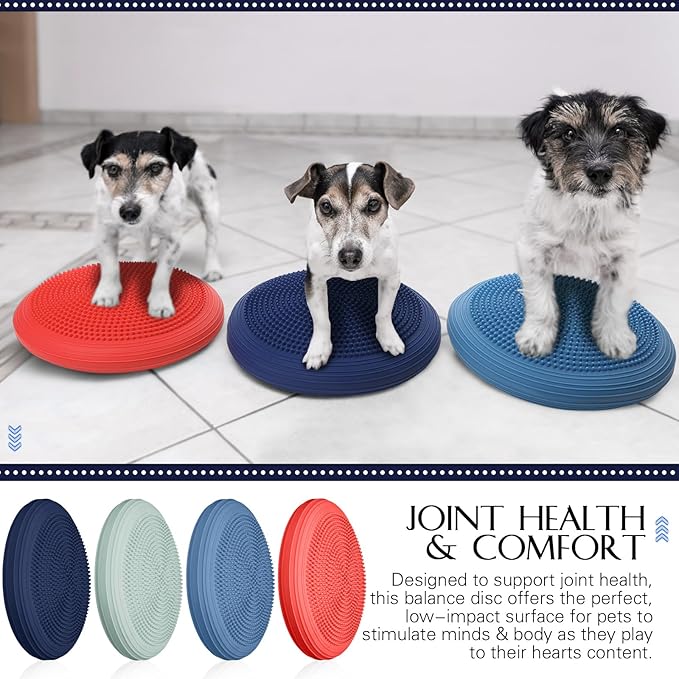Libima 4 Pcs Wiggle Seat Inflated Wobble Cushion for Sensory Kid 13 Inches Balance Disc Flexible Seating for Classroom Sensory Pad for Chair Wiggle Cushion with Needle Pump
