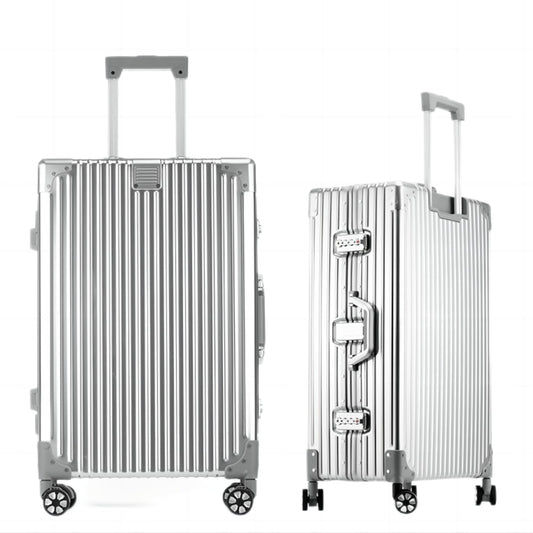 HotWay 28 Inch All Aluminum Checked In Luggage, Hard Shell Suitcase with Spinner Wheels and TSA Lock, Large Suitcase for Business Travel