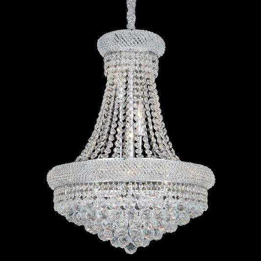 Gifarich Crystal Chandeliers for Dining Room Light Fixture,Empire Style K9 Crystal Chandeliers for Entryway,12 Lights Chrome Luxury Lighting Fixtures for Living Room Stairway Bedroom Foyer D22 Inch