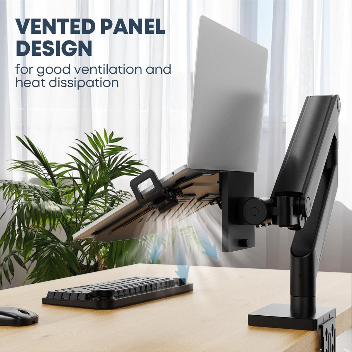 WORLDLIFT 75x75mm 100x100mm 12 17 inch Laptop VESA Mount Tray Holder for Monitor Arms and Stands Clamp Notebook