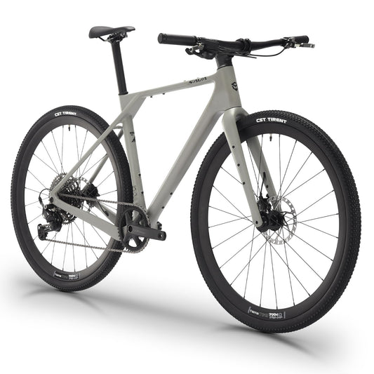 SAVADECK Carbon Gravel Bike - T800 Carbon Frame & Fork | Shimano U6000 11-Speed Groupset | Hydraulic Disc Brakes | 700CX40mm All-Terrain Tires | Men & Women Road/Off-Road Bicycle (Gray, 55cm)