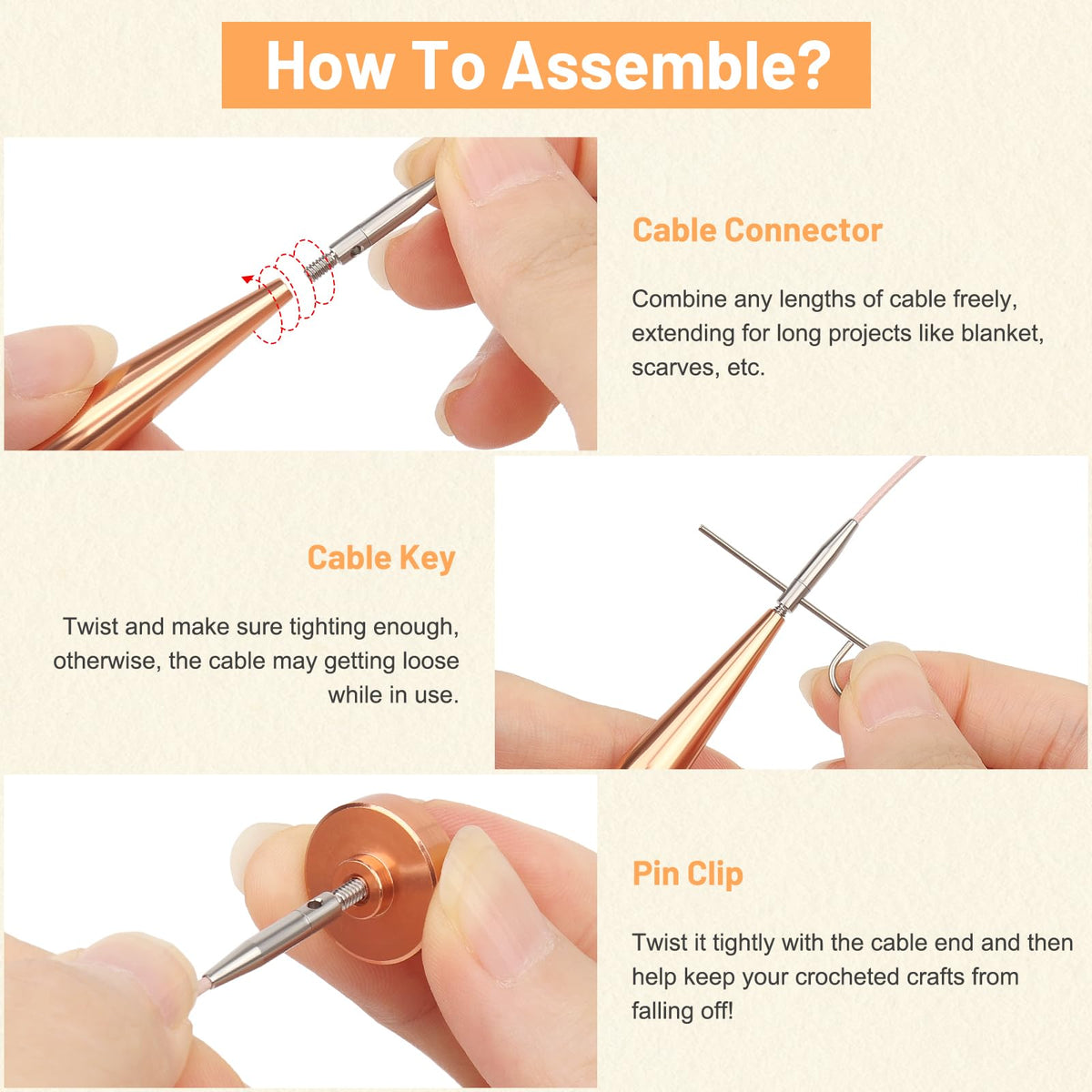 Aeelike Interchangeable Knitting Needles Set, Strictly Inspected 13 Pairs Aluminum Circular Knitting Needles (3.0-10.0mm) with 4 Flexible Cords for Blankets and Small Projects, Ideal Kninting Gift