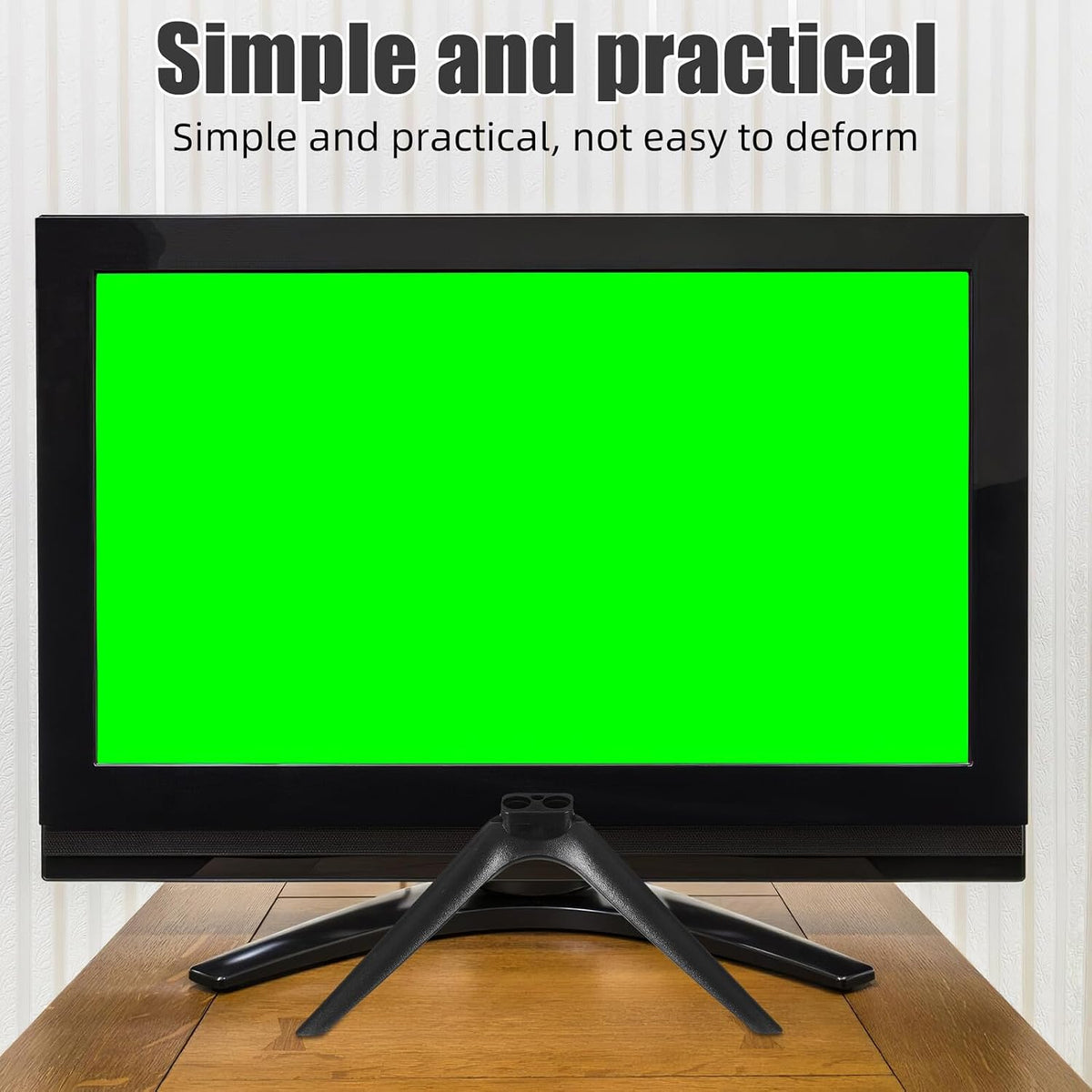 TINEASUR 15mm No-Drill Television Stand Bracket Dual-Hole Plastic Legs Tabletop Tv Base Support Holder for Bedroom