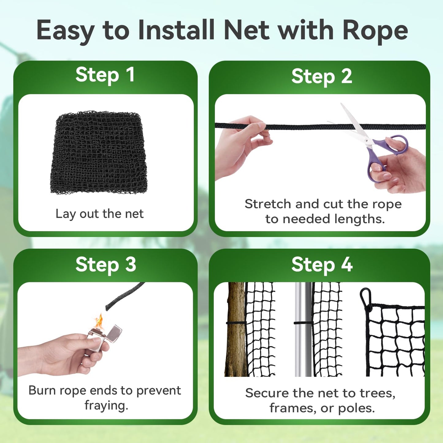 Golf Practice nets for Backyard 20x50ft Driving Real Golf Balls Nylon Netting, Golf Hitting Net for Garage Swing Training, Heavy Duty Sports Netting