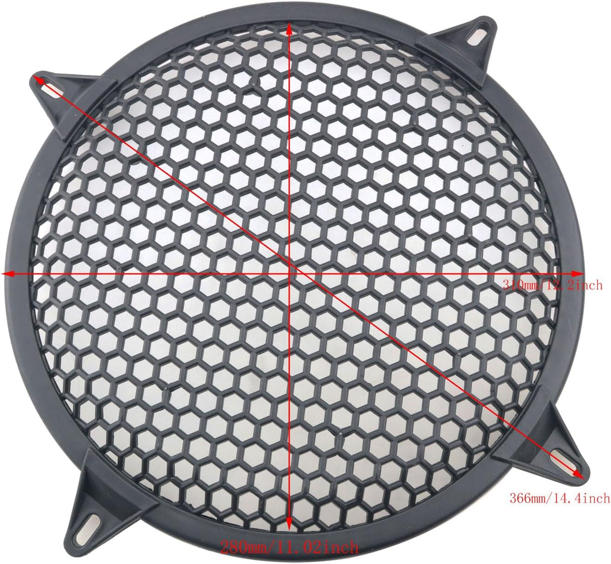 DGBRSM 2pcs 12 Inch Speaker Grille Cover ABS Mesh with Mounting Screws Plastic Mesh Cover Stage Box Exterior Mesh Cover