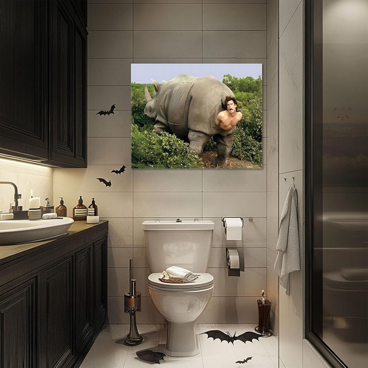 VYPEROCK Funny Canvas Wall Art - Retro Ace Ventura Humor Poster for Bathroom | 8x10 Inch
