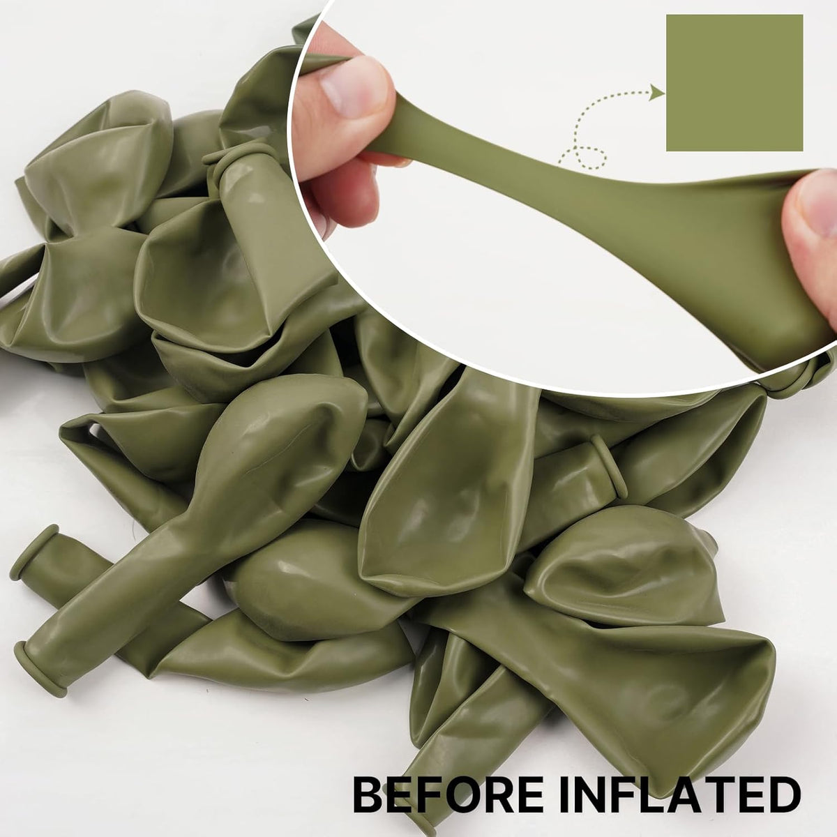 PartyWoo Sage Green Balloons - 152-Piece Latex Balloon Arch Kit for Weddings & Birthdays | Olive Boho Decor