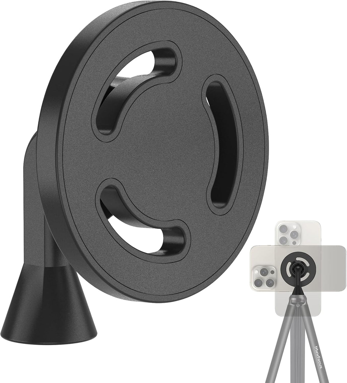 MINIFOCUS 1/4"-20 17/16/15/14/13 Magnetic Phone Tripod Mount Adapter with Screw Hole, Compatible with Magsafe