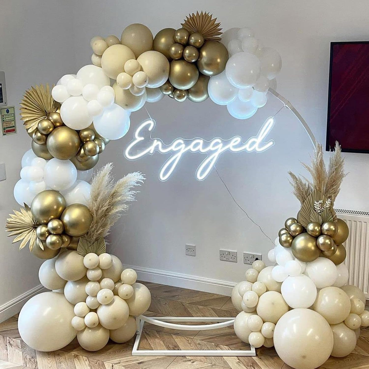 PartyWoo Pearl Beige Balloons - 140-Piece Arch Kit | Off-White, Sand & Cream for Weddings & Events