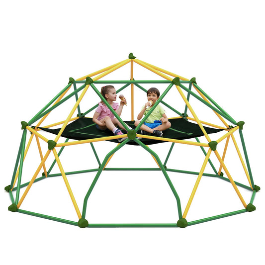 Merax 13FT Climbing Dome with Hammock, Outdoor Geometric Dome Climber Play Center for Kids 3-10 Supporting 1000 lbs, Easy Assembly Jungle Gym