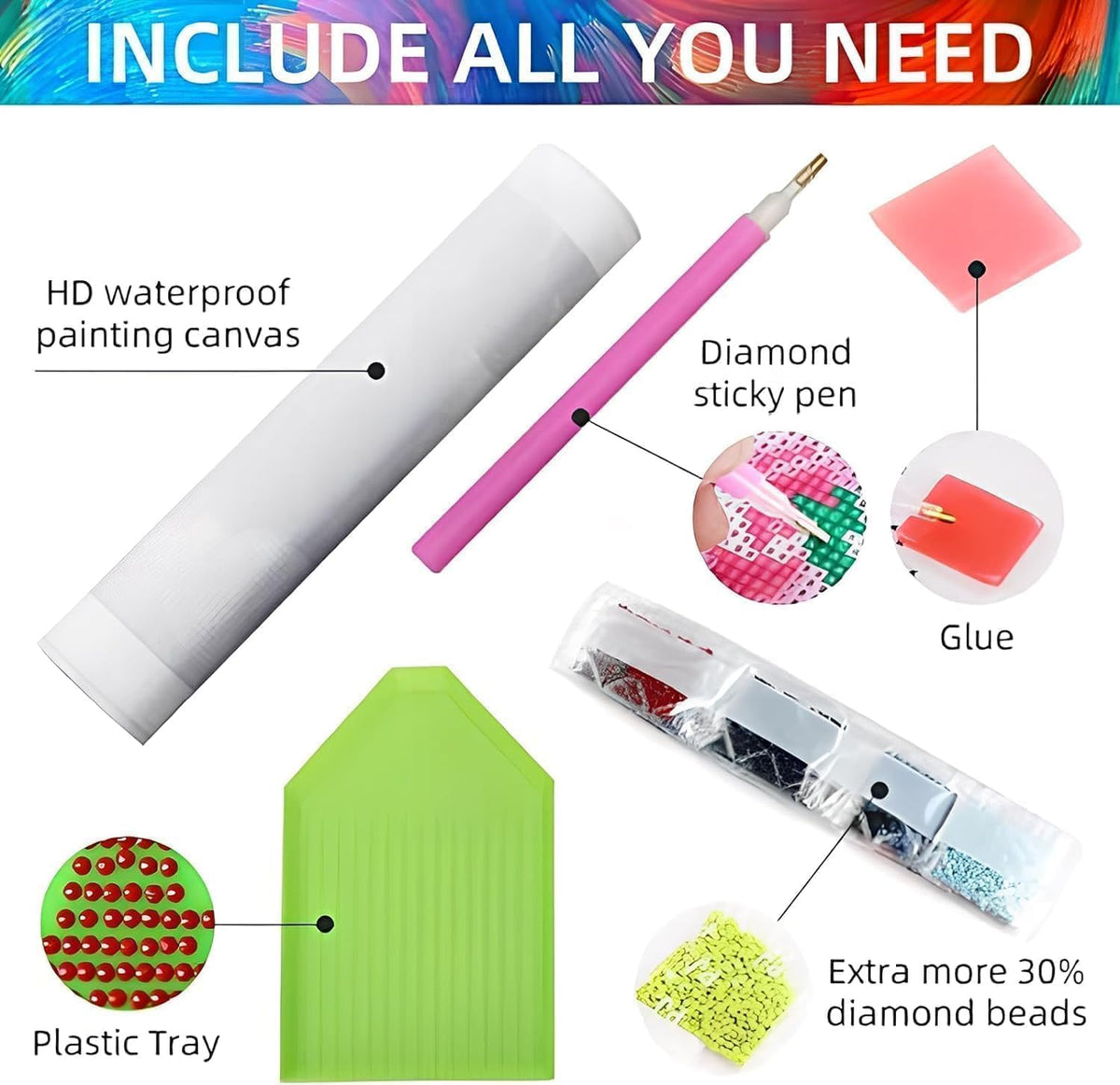 12 Pack Diamond Art Kits for Adults,5D Full Round Drill Princess Diamond Painting Kits for Adults Beginners,DIY Diamond Painting Gem Art Kits for Gifts Home Wall Decor 12x16inch