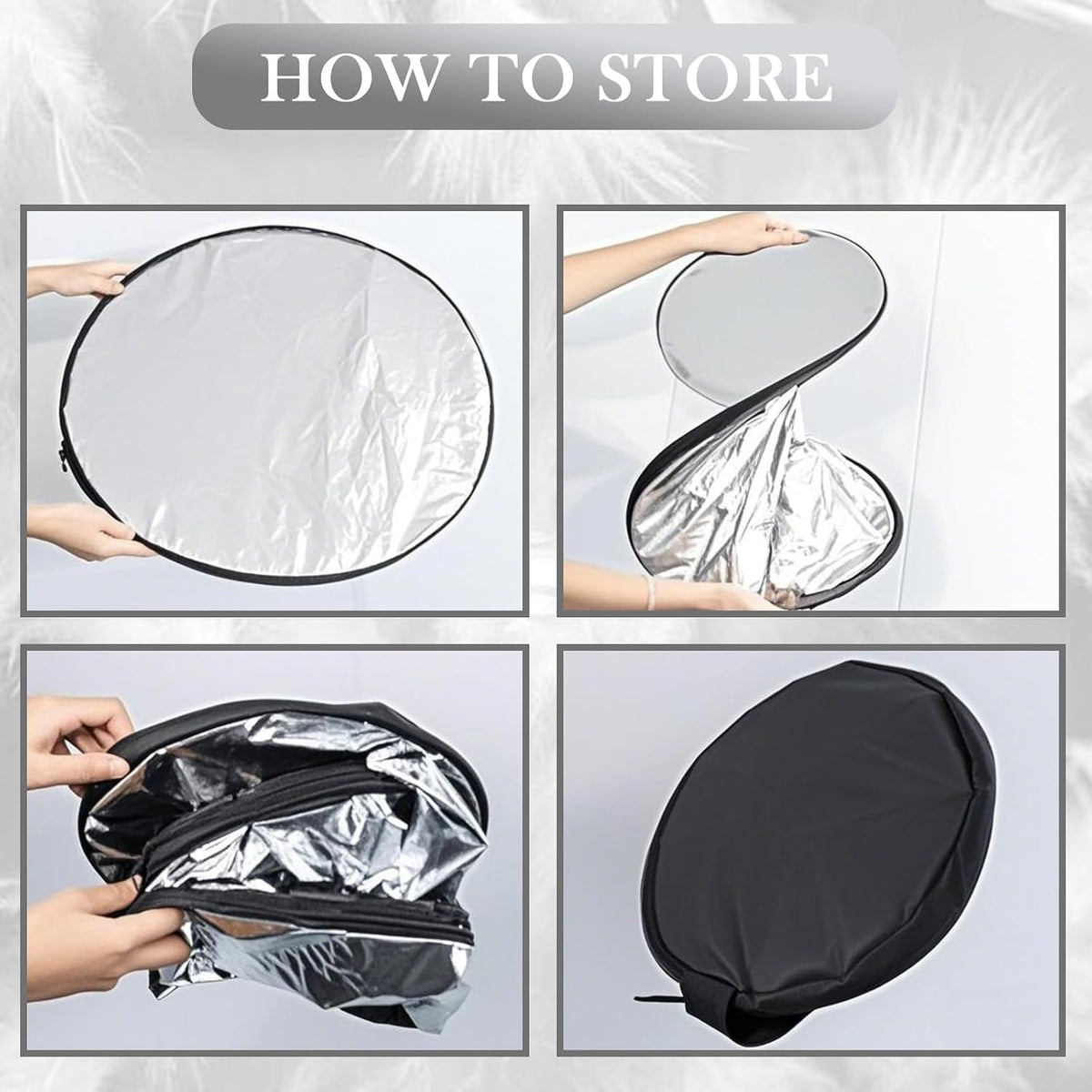 MEIYIFANG 2 1 30cm) in Lighting Reflectors Portable Collapsible Round Light Reflector Water-Resistant Photography