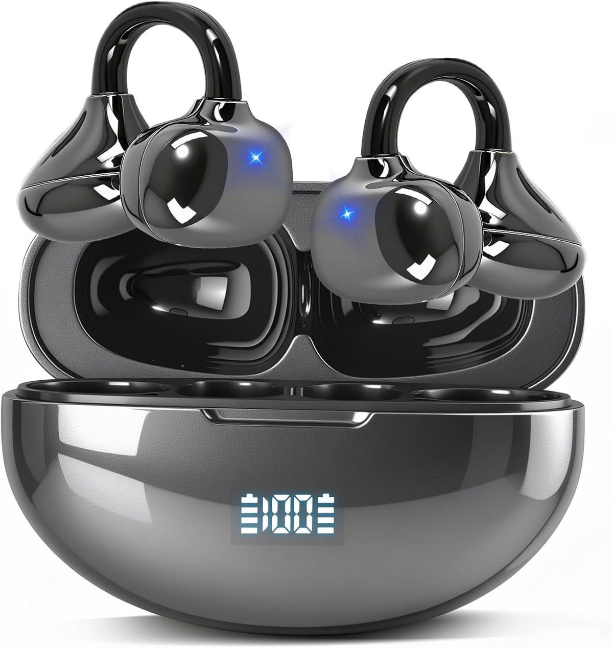 SHIJIAET 5.4 IPX7 Headsets, 3 Pearl Clip Ear Open Earbuds, Bluetooth Headphones, Waterproof Clip on Earphones