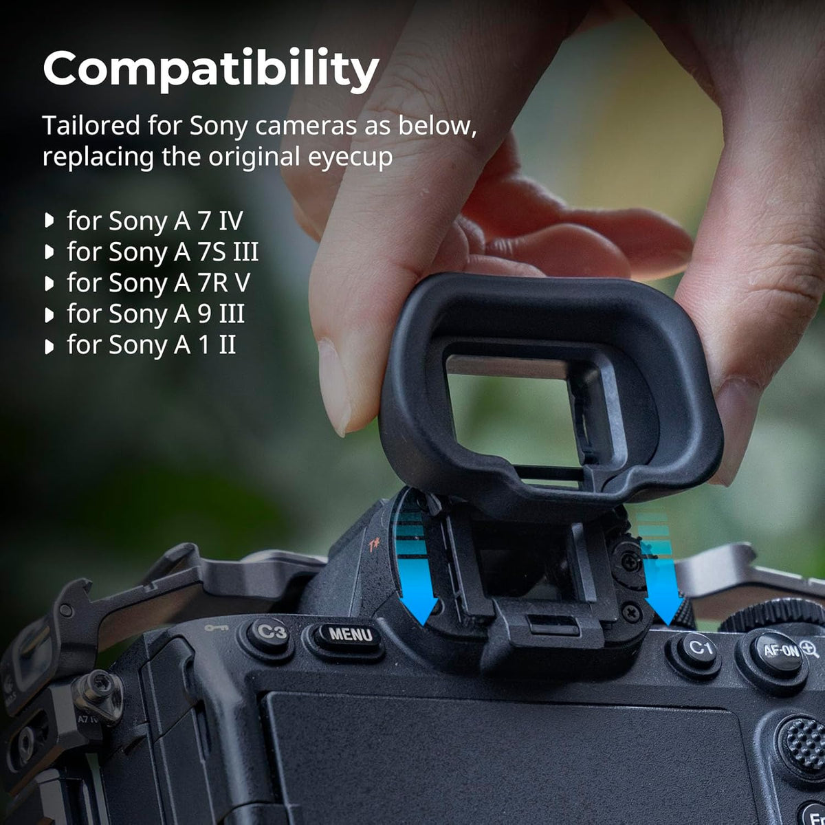 SMALLRIG 7 7 7S 7R 9 1, 1 Camera Viewfinder Eyecup for Sony Alpha V, Alpha IV, Alpha III, Alpha V, Alpha III, Alpha
