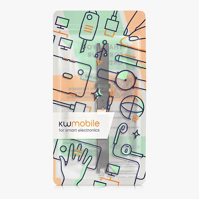 kwmobile Real Leather Watch Strap Compatible with Garmin Lily Sport - Fitness Tracker Replacement Sports Wristband with Clasp