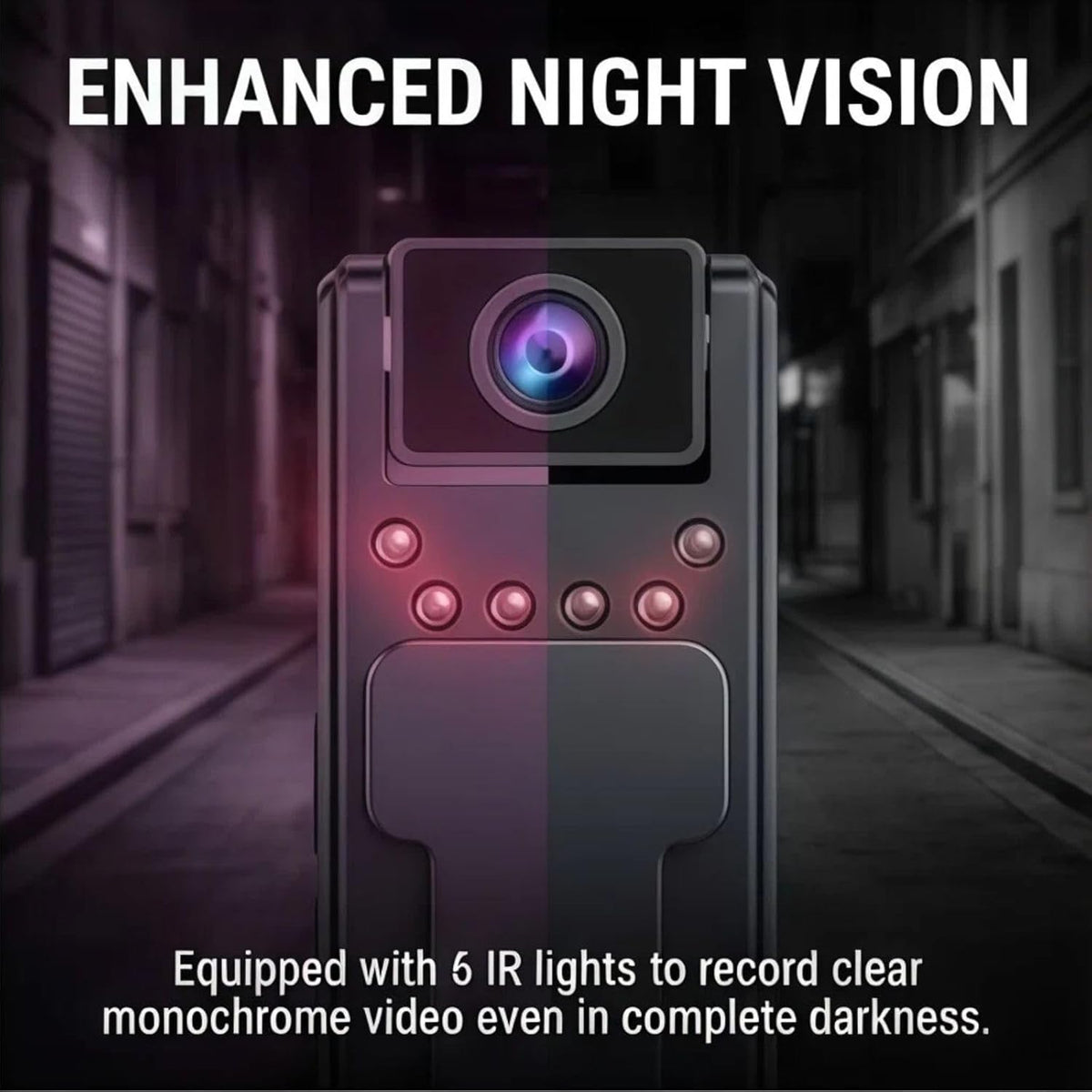 Generic (1) HD Body Worn Camera, High Definition Portable Camcorder, Wearable Night Vision Video Recorder, Loop