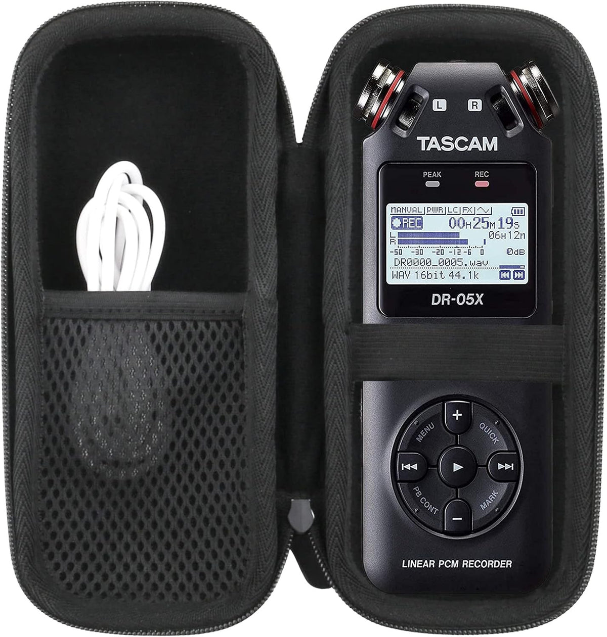 DR-05X/DR-05 WAIYUCN Hard EVA Carrying Case Compatible with Tascam Stereo Handheld Digital Audio Recorder Case.