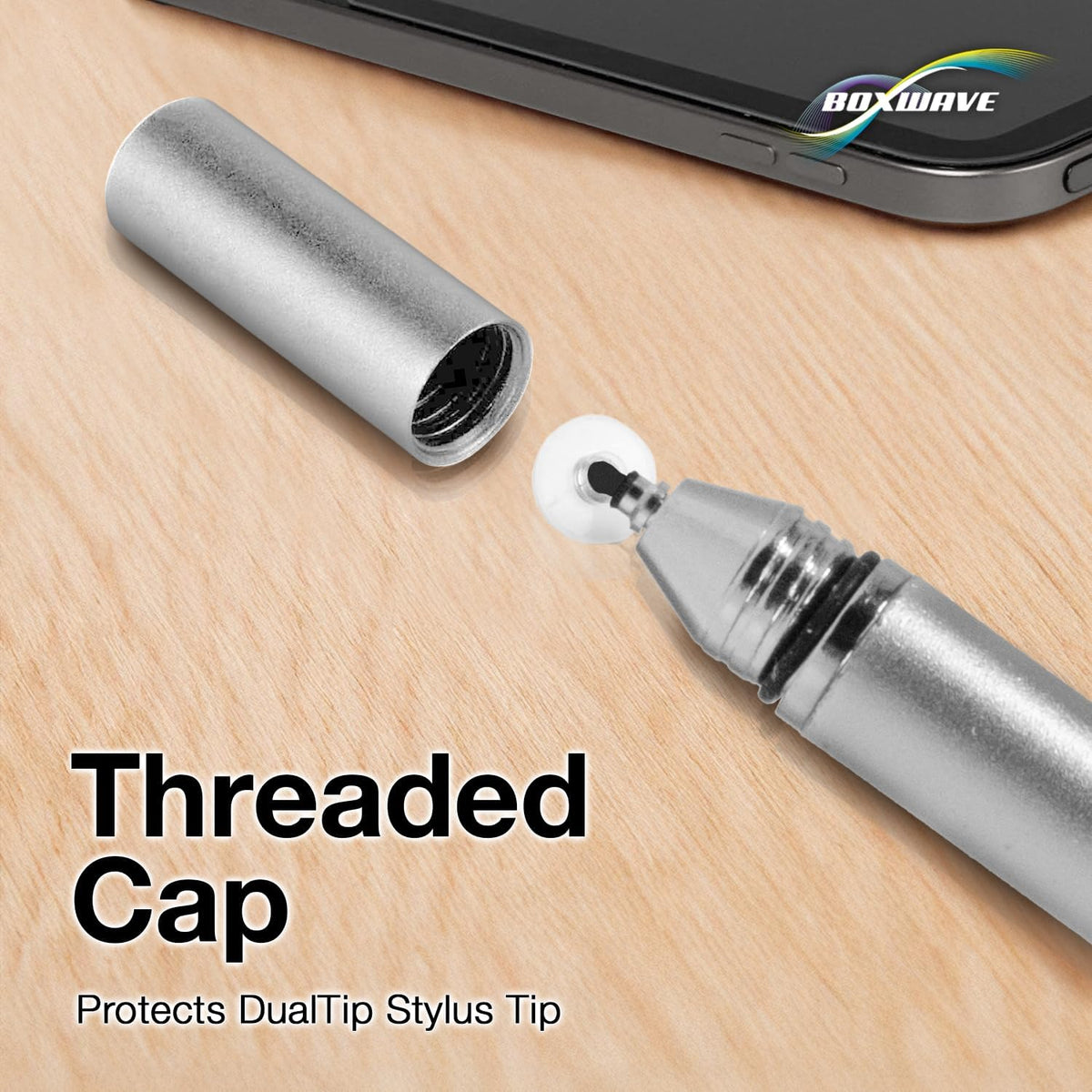 BoxWave S24 Stylus Pen Compatible with Samsung Galaxy FE - DualTip Capacitive Stylus, Fiber Tip Disc Tip Capacitive