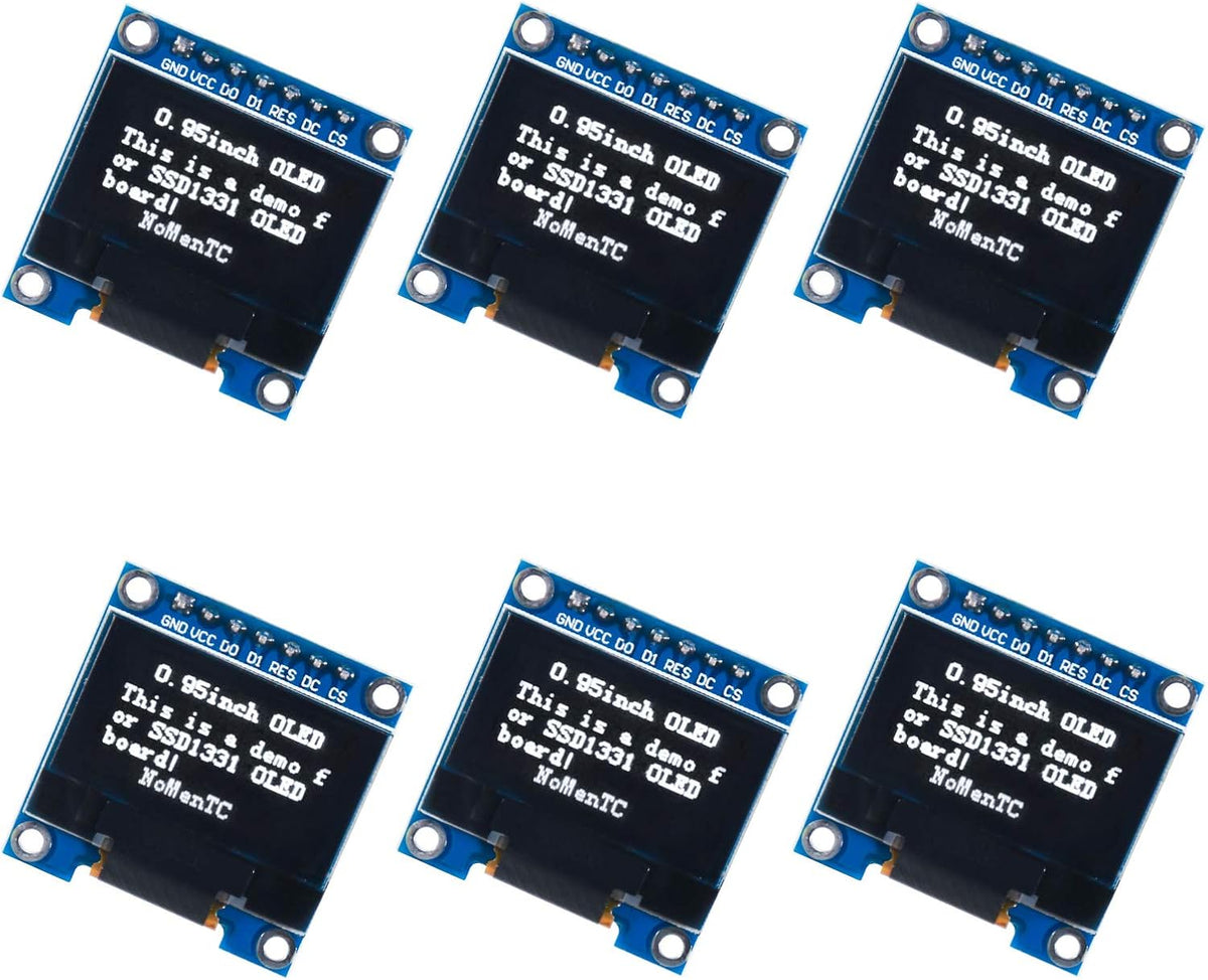 UMLIFE 0.96" 7 128x64 6PCS 0.96 Inch SSD1306 12864 DC3-5V 51 STM32 Pin SPI OLED Display Module, LCD Display Module