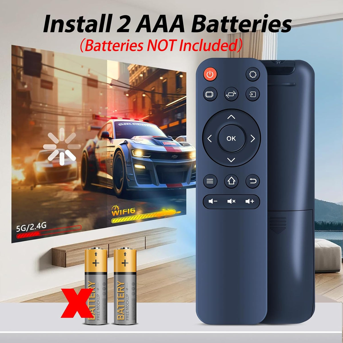 WDZP H1 1080P New Projector Remote Control Replacement fit for HAPPRUN Native Livehouse Cinema Home Projector, NICPOW