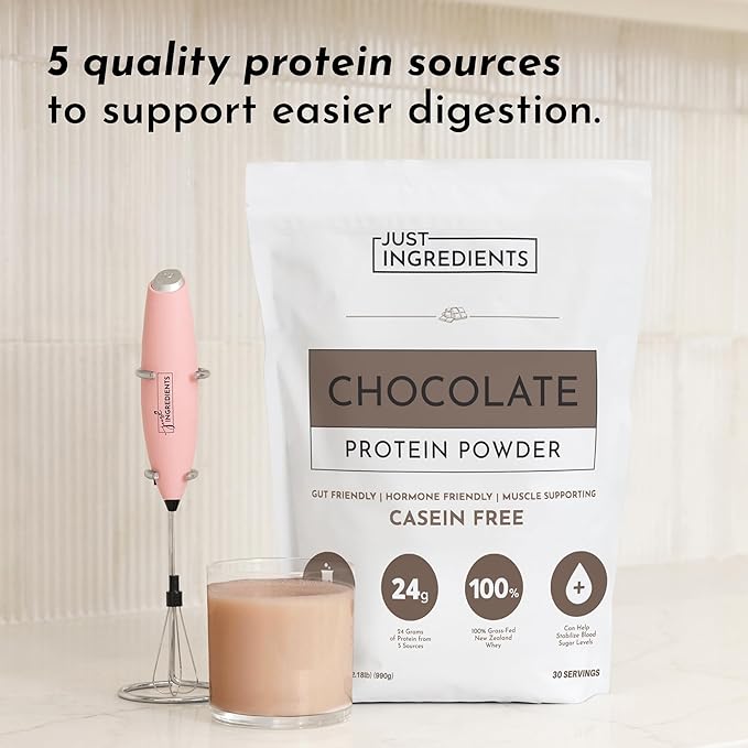 Chocolate Protein Powder ??30-Serving Blend with 100% Grass-Fed Whey & Organic Plant Proteins ??Rich Cocoa Flavor ??Supports Muscle Recovery, Energy & Satiety* ??No Artificial Sweeteners or Fillers