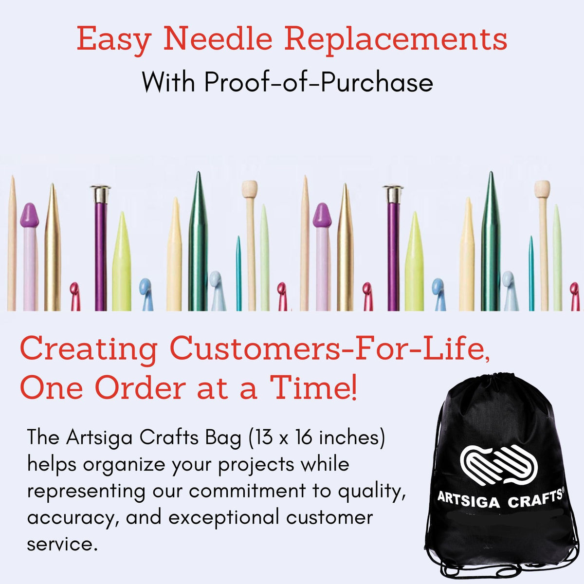 ChiaoGoo Twist Red Lace 5-Inch Complete 7500-C Interchangeable Circular Knitting Needle Set, Sizes US 2, 3, 4, 5, 6, 7, 8, 9, 10, 10.5, 11, 13, 15 with 6 Cords with Project Bag
