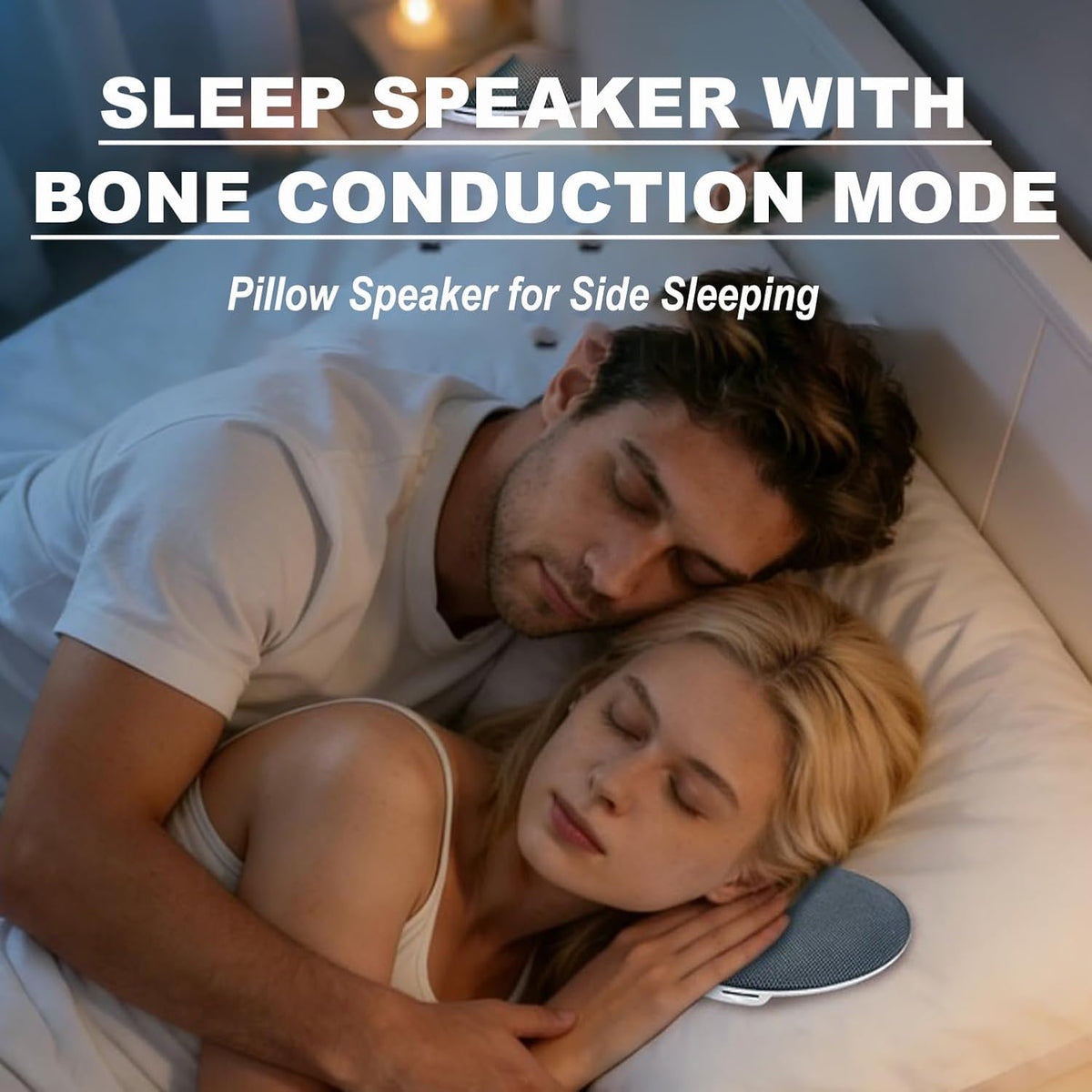 Tartpe 2026 Bluetooth Pillow Speaker for Sleeping, New Bone Conduction Stereo Wireless Music Sleep Headphones, Under