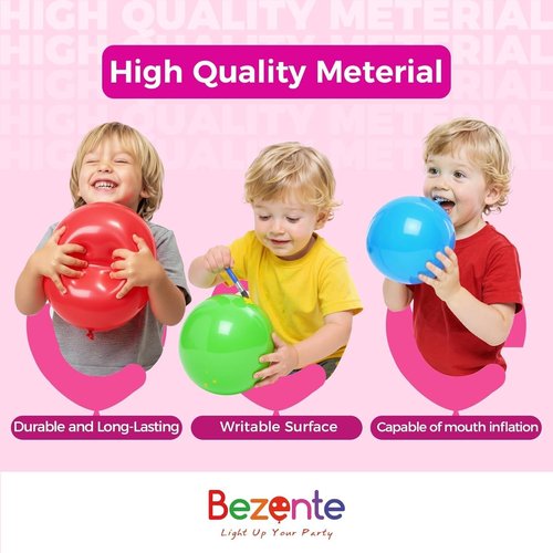 Bezente 36 Inch Blue Giant Balloons - Jumbo Light Blue Latex Balloons for Parties & Events | 8 Pack